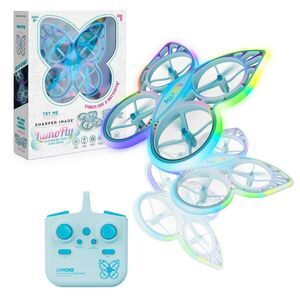 Sharper Image Lumo Fly Glowing Butterfly Stunt Drone - Purple / Pink Quadcopter